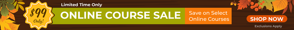 April $99 Online Course Sale!